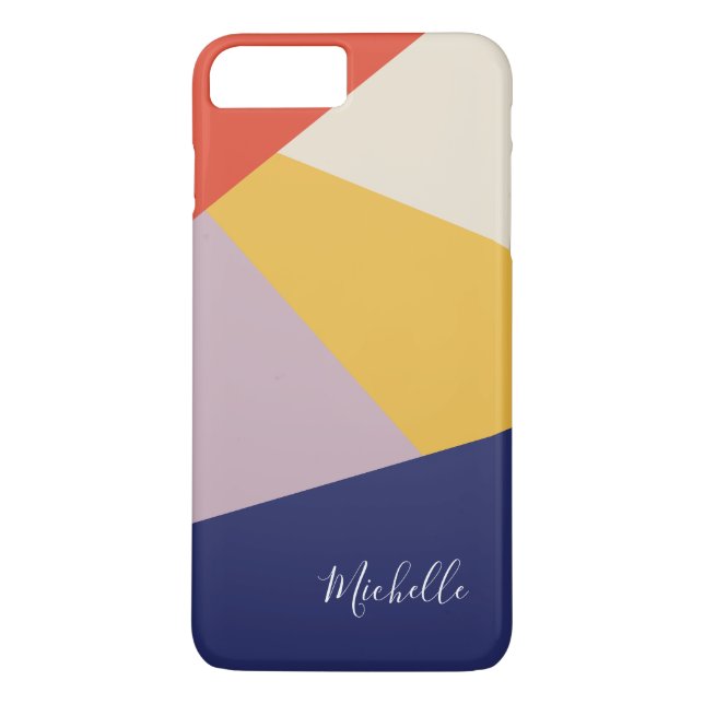 Coques Case-Mate iPhone Personalized Modern Geometric Triangles (Dos)