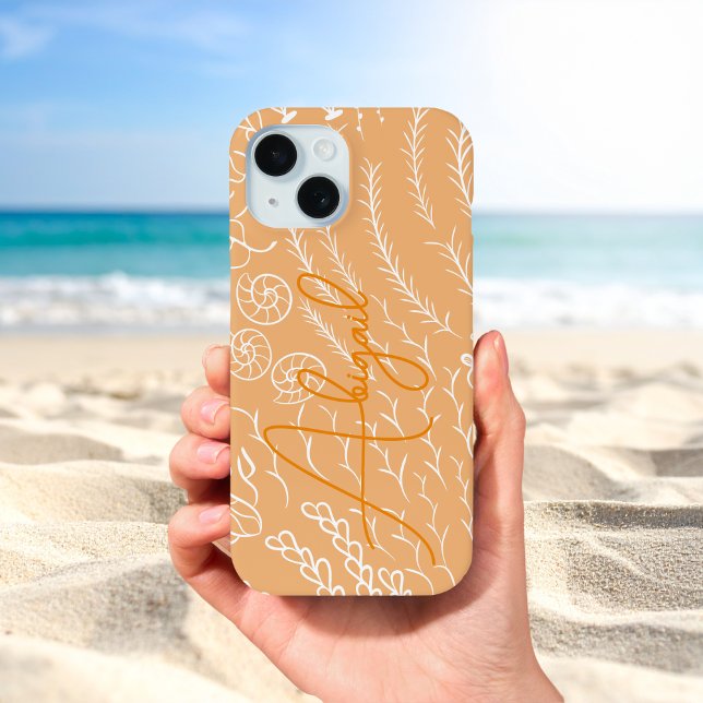 Coques Case-Mate iPhone Personalized Ocean Coral Reef Beachy (Zazzle Personalized Peach Ocean Coral Reef Beachy Case-Mate iPhone Case )