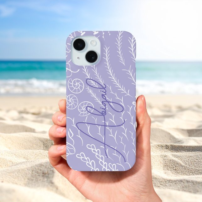 Coques Case-Mate iPhone Personalized Ocean Coral Reef Beachy (Zazzle Personalized Purple Ocean Coral Reef Beachy Case-Mate iPhone Case )