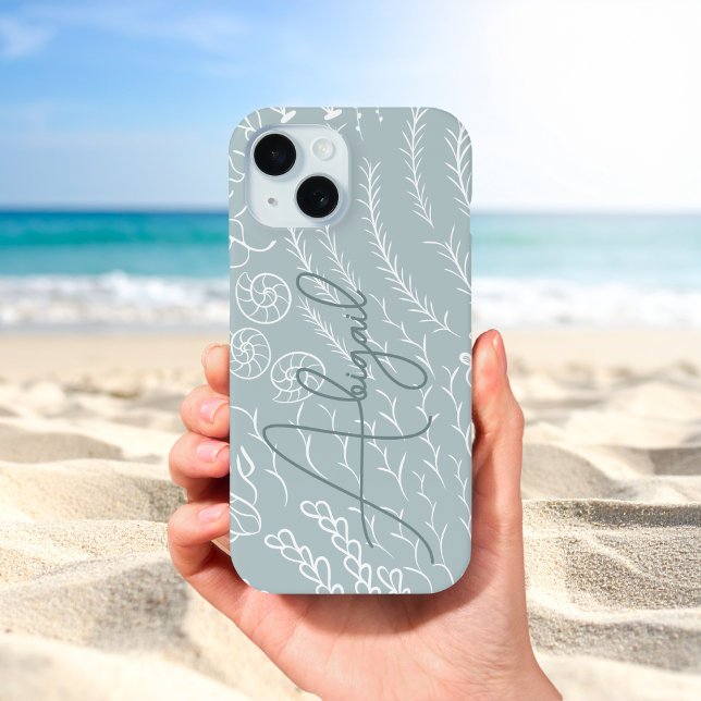 Coques Case-Mate iPhone Personalized Ocean Coral Reef Beachy (Zazzle Personalized Blue Ocean Coral Reef Beachy Case-Mate iPhone Case )