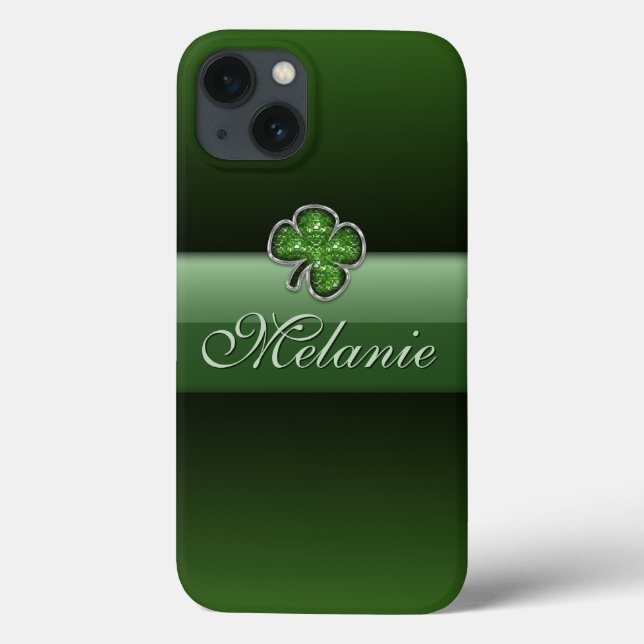 Coques Case-Mate iPhone Personalized Shamrock Gem iPhone 13 Case (Verso)