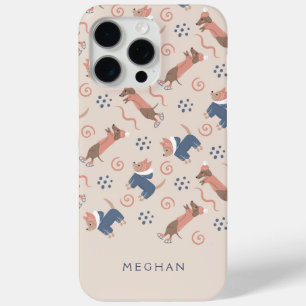 Coque iPhone 15 Pro Max Personnalisable Cute Dachshund & Terrier