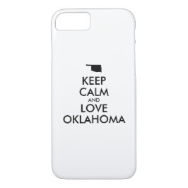 Coque iPhone 8/7 Personnalisable KEEP CALM et LOVE OKLAHOMA