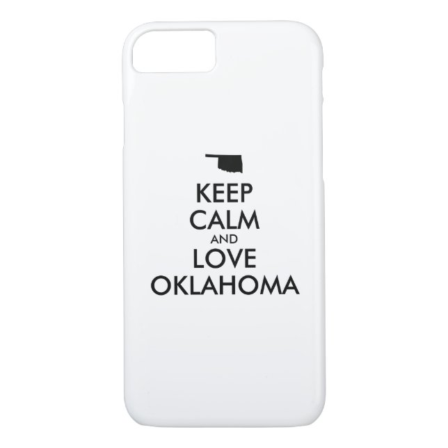 Coques Case-Mate iPhone Personnalisable KEEP CALM et LOVE OKLAHOMA (Dos)