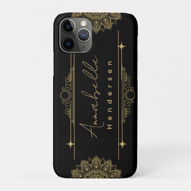 Coques Case-Mate iPhone personnalisation The Elegante Gold & Black (Dos)