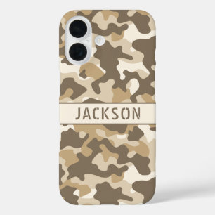 Coques iPhone 16 Personnalisé camouflage du désert