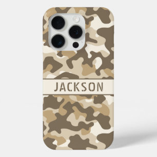 Coque iPhone 15 Pro Personnalisé camouflage du désert