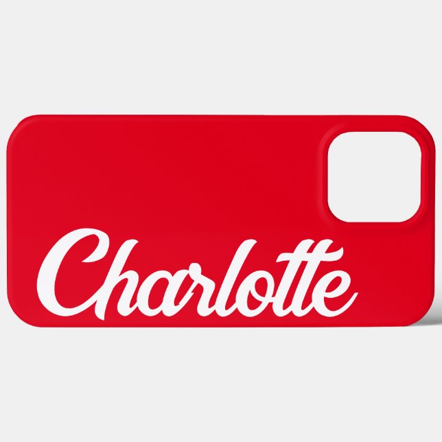 Coques Case-Mate iPhone Personnalisé Classic Élégant Monogram Red iPhone. (Verso (horizontal))