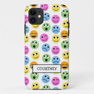 Case-Mate iPhone Case Personnalisé, Emojis Fait Face À Un Modèle Colo