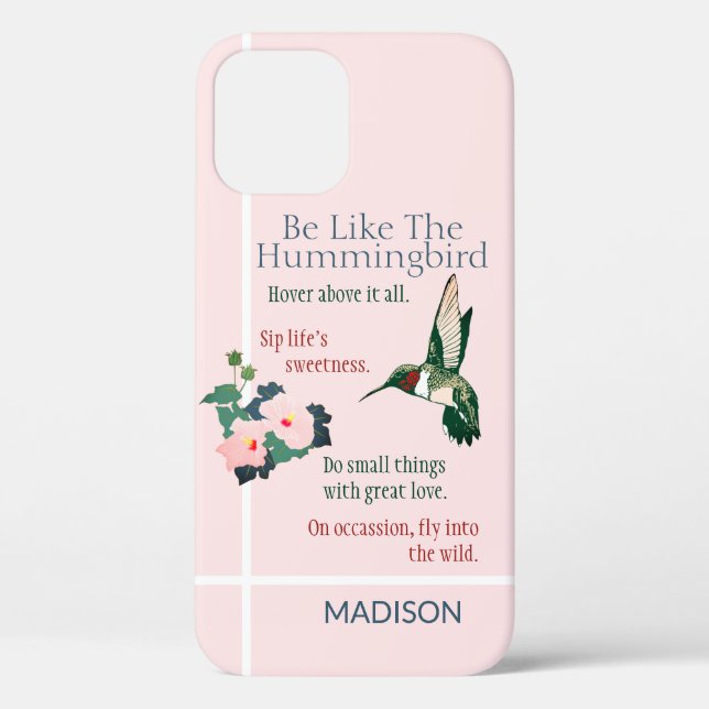 Coques Case-Mate iPhone Personnalisé Être comme un colibri (Verso)
