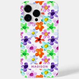 Coque Pour Pour iPhone 14 Pro Max Personnalisé Floral Aquarelle Moderne Coloré