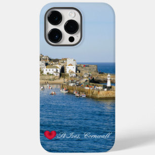 Coque Pour Pour iPhone 14 Pro Max Personnalisé Heart St Ives Harbour Pier Cornwall P