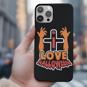 Coques iPhone 16 Pro Max Personnalisé I Love Halloween