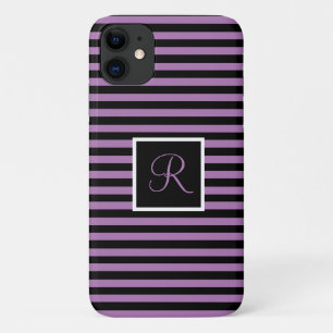 Case-Mate iPhone Case Personnalisé initial, en violet et en noir