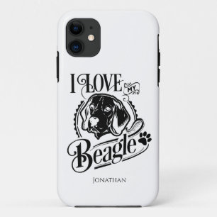 Case-Mate iPhone Case Personnalisé J'aime mon Beagle