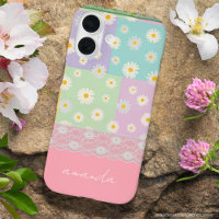 Personnalisé joli coloré marguerite girly rose ble