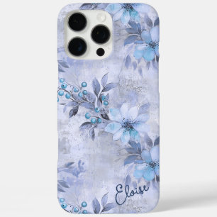 Coques iPhone 16 Pro Max Personnalisé Joli Shabby Chic hiver Floral