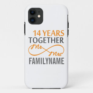 Etui iPhone Case-Mate Personnalisé M. et Mme 14e anniversaire