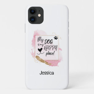 Case-Mate iPhone Case Personnalisé Mon chien est mon endroit heureux
