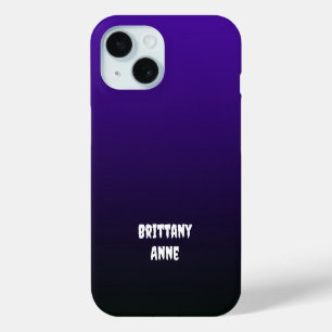 Coque Pour iPhone 15 Personnalisé noir violet