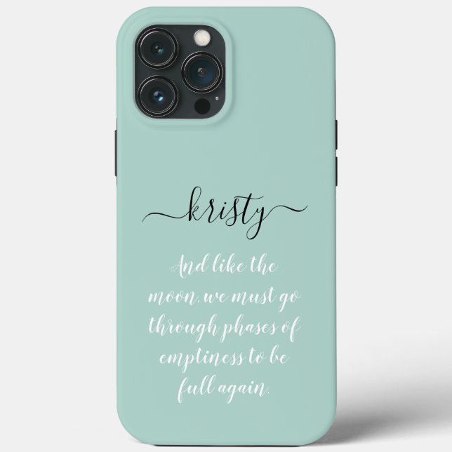 Coques Case-Mate iPhone Personnalisé, nom de calligraphie, pastel (Verso)