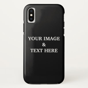 Coque iPhone X Personnalisé Personnalisé Noir Votre Propre Photo