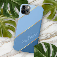 Personnalisé personnalisé rayures bleu foncé or