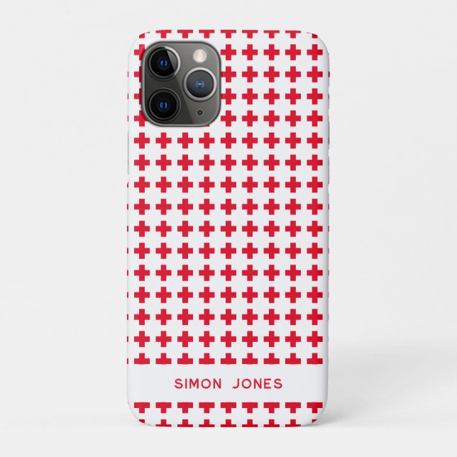 Coques Case-Mate iPhone Personnalisé Simple Motif Croix-Rouge Médicale (Dos)