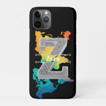 Personnalisé Z Premier Monogramme Argent Votre Nom