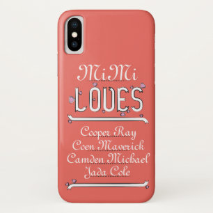 Case-Mate iPhone Case Personnalisée, Mimi aime ses 4 grands