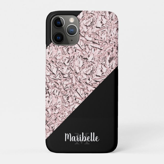 Coques Case-Mate iPhone Personnaliser Blused Rose Gold Faux Foil (Dos)