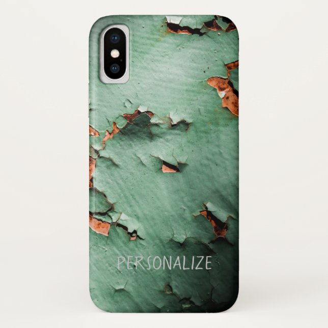 Coques Case-Mate iPhone Personnaliser Cool turquoise brun rouille métal (Dos)