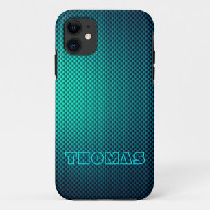 Case-Mate iPhone Case Personnaliser la fibre de carbone Blue Aqua