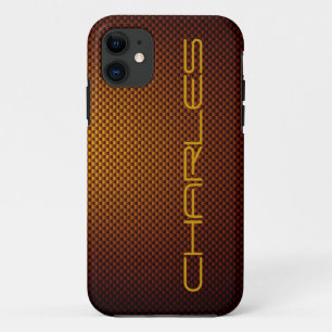 Case-Mate iPhone Case Personnaliser le miel en fibre de carbone noire à