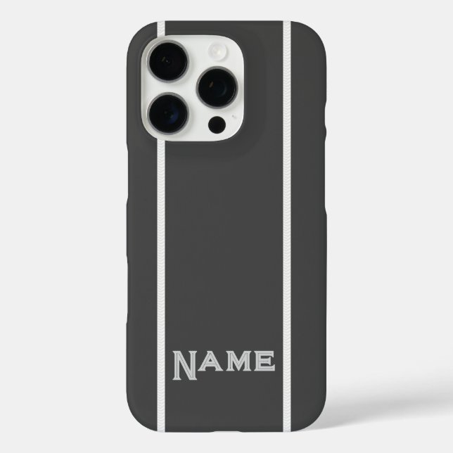 Coques Case-Mate iPhone Personnaliser les bandes Gris+ (Verso)