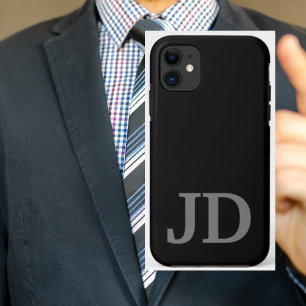 Case-Mate iPhone Case Personnaliser Moderne Noir Nom du monogramme