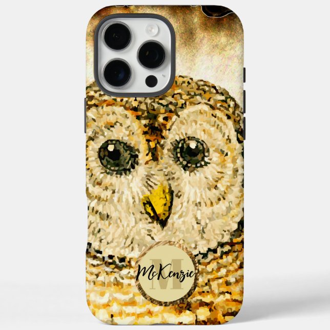 Coques Case-Mate iPhone Personnaliser Monogram Owl (Verso)