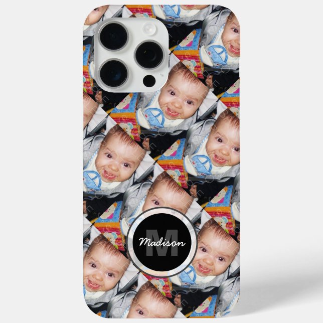 Coques Case-Mate iPhone Personnaliser Votre motif photo Monogram (Verso)
