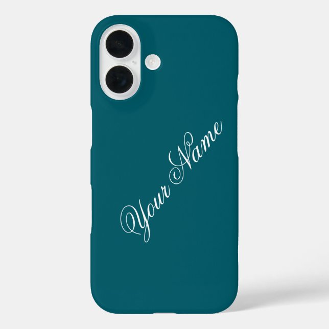 Coques Case-Mate iPhone Personnalisez Avec Votre Nom Turquoise (Verso)
