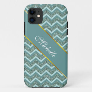 Case-Mate iPhone Case Personnalisez ce zigzag turquoise de parties