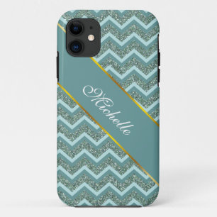 Etui iPhone Case-Mate Personnalisez ce zigzag turquoise de parties