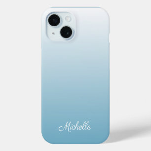 Coque Pour iPhone 15 Personnel gradient ombre angel blue