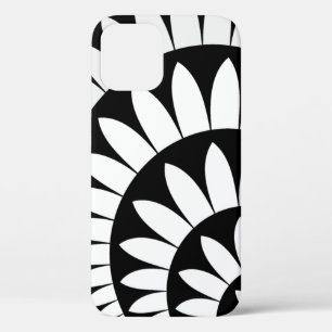 Etui iPhone Case-Mate Pétales de fleurs noires et blanches