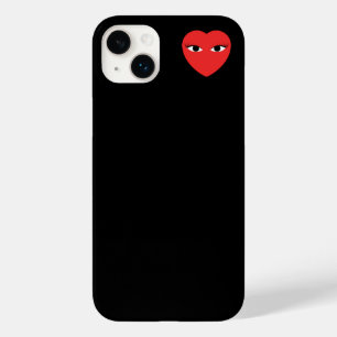 Coque Pour iPhone 14 Plus Petit Coeur rouge mignon avec yeux