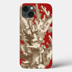 iPhone 13 Case Petit corail en rouge