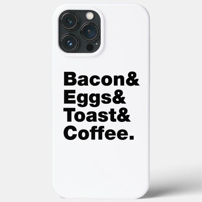 Coques Case-Mate iPhone Petit-déjeuner (Bacon & oeufs & Toast & Coffee.) (Verso)