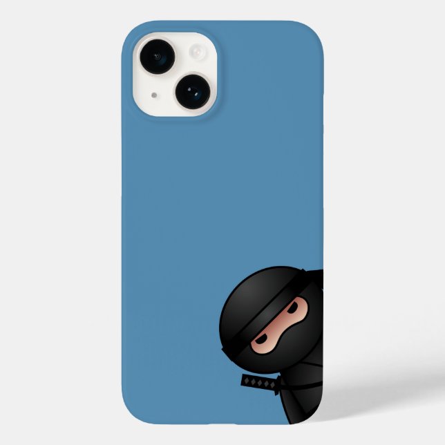 Coques Case-Mate iPhone Petit guerrier de Ninja en bleu (Verso)