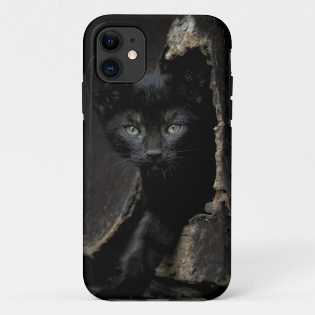 Coques Case-Mate iPhone Petit Kitty noir (Dos)