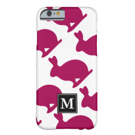 Coques Pour iPhone Petit lapin de Pâques sur mesure Silhouette Monogr