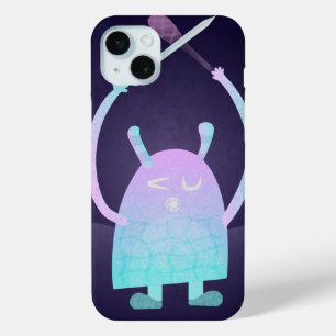 Coque iPhone 15 Mini Petit Monstre Bleu Mignon